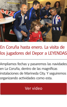 En Coruña hasta enero. La visita de los jugadores del Depor a LEYENDAS