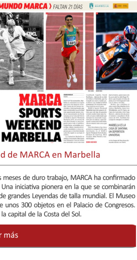 Preparados para el Sports Weekend de MARCA en Marbella