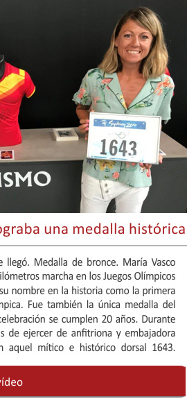 20 años atrás María Vasco lograba una medalla histórica