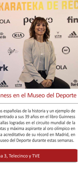 Sandra Sánchez entra en el libro Guinness en el Museo del Deporte