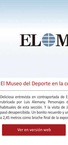 El Museo del Deporte en la contraportada de EL MUNDO