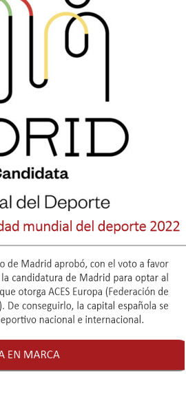 Madrid se postula como la ciudad mundial del deporte 2022
