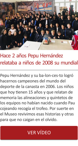 Hace 2 años Pepu Hernández relataba a niños de 2008 su mundial