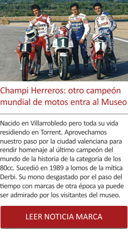 Champi Herreros: otro campeón mundial de motos entra al Museo