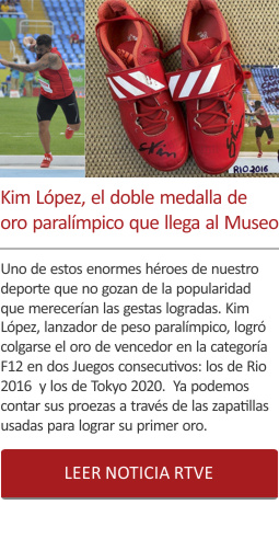 Kim López, otro doble medalla de oro paralímpico que llega al Museo