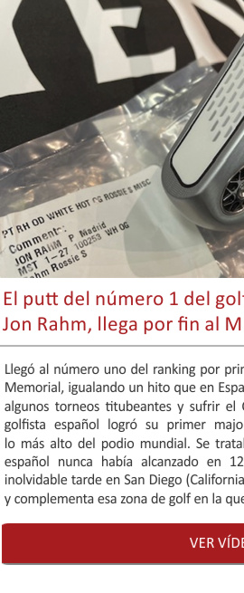 El putt del número 1 del golf mundial Jon Rahm lega al Museo del Deporte
