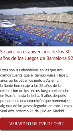 Se avecina el aniversario de los 30 aÃ±os del inolvidable Barcelona 92