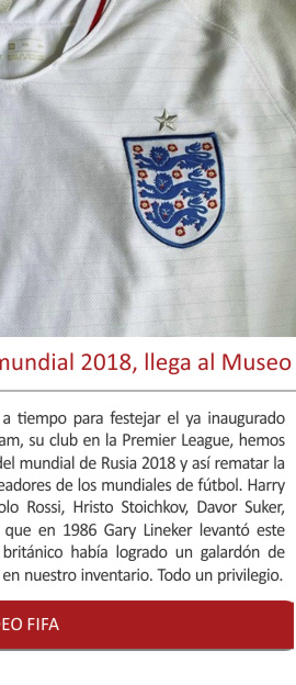 Harry Kane, el goleador del mundial 2018, llega al Museo