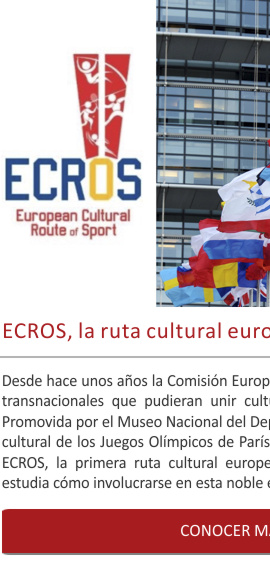 ECROS, la ruta cultural europea del legado del deporte en nuestro continente