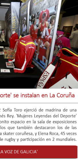 Las 'Mujeres Leyendas del Deporte' se instalan en La Coruña