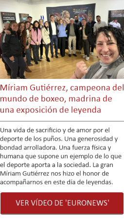 Míriam Gutiérrez, campeona del mundo de boxeo, madrina de una exposición de leyenda