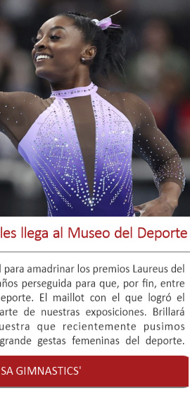 El maillot de la gran Simone Biles llega al Museo del Deporte