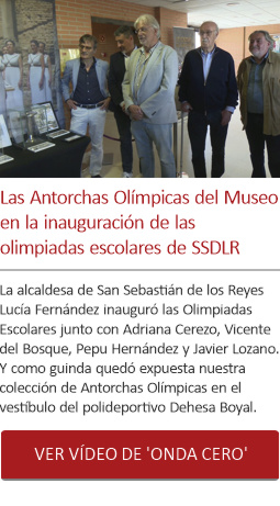 Las antorchas olímpicas del Museo en la inauguración de las olimpiadas escolares de SSDLR