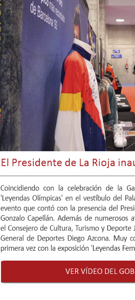 El Presidente de La Rioja inaugura 'Leyendas Olímpicas'